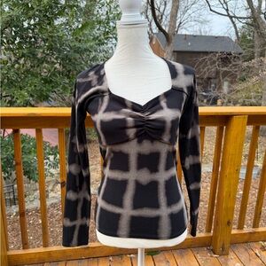 Chaser Black and Gray Long Sleeve Top